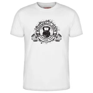 تیشرت سفید طرح بدنسازی