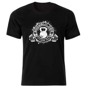 تیشرت مشکی طرح بدنسازی