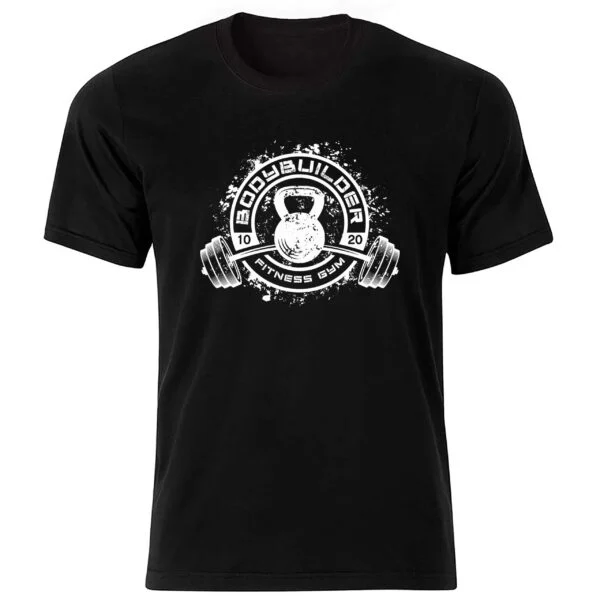 تیشرت مشکی طرح بدنسازی