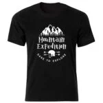 تیشرت طرح کوه و اسکلت