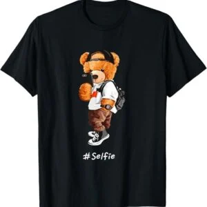 تیشرت نخ پنبه تدی طرح سلفی