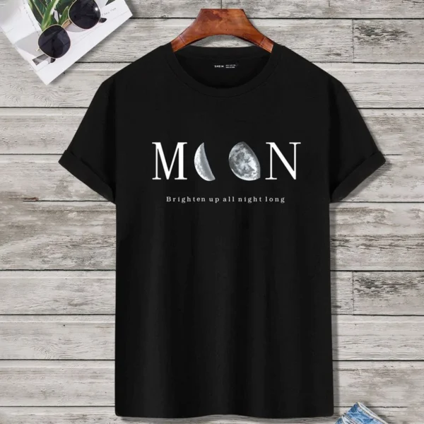 تیشرت طرح ترکیب متن و ماه