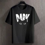 تیشرت طرح گربه و کلمه DARK