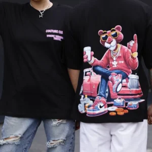 تیشرت خاص پلنگی صورتی و ماشین